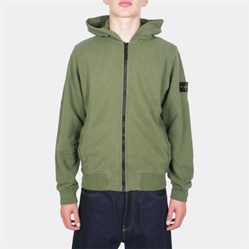 Stone Island Jr. Hoodie Zip Army Green